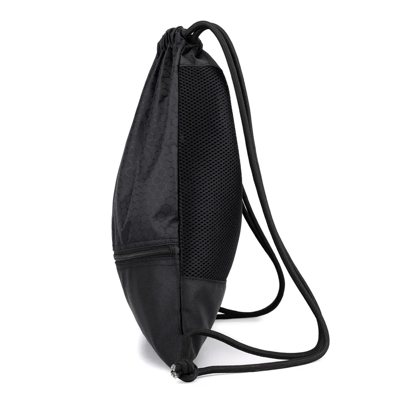 Large Durable Water Resistant Sports Drawstring Gym Sack Bag Basketball Backpack Polyester Women