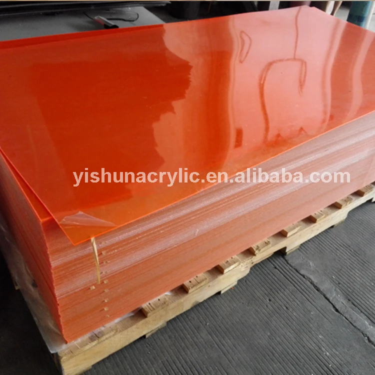 High Quality Fluorescent Red Color Acrylic Sheet Plastic Pmma