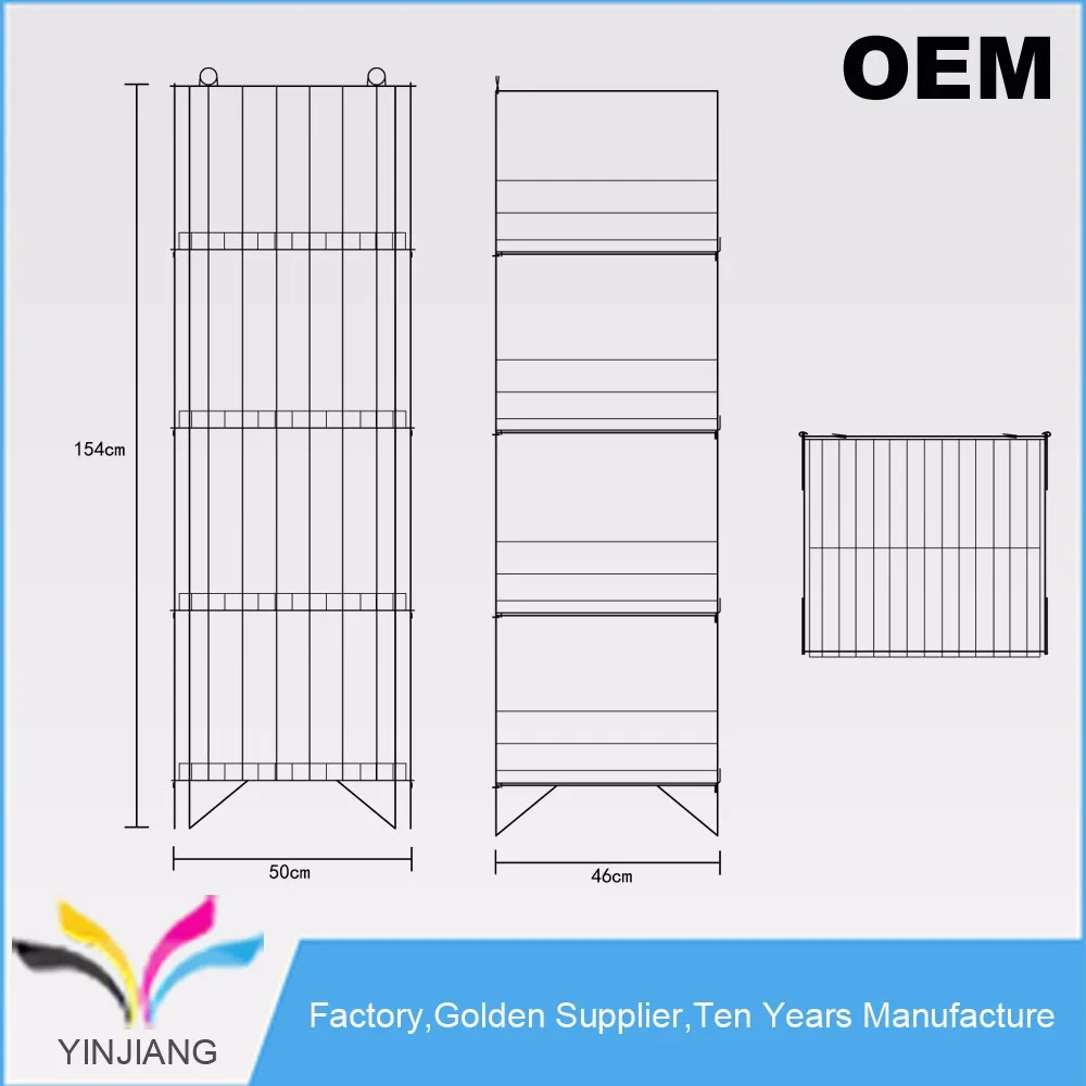 Wholesale 4 Tiers Metal Display Shelf Rack For Supermarket Goods