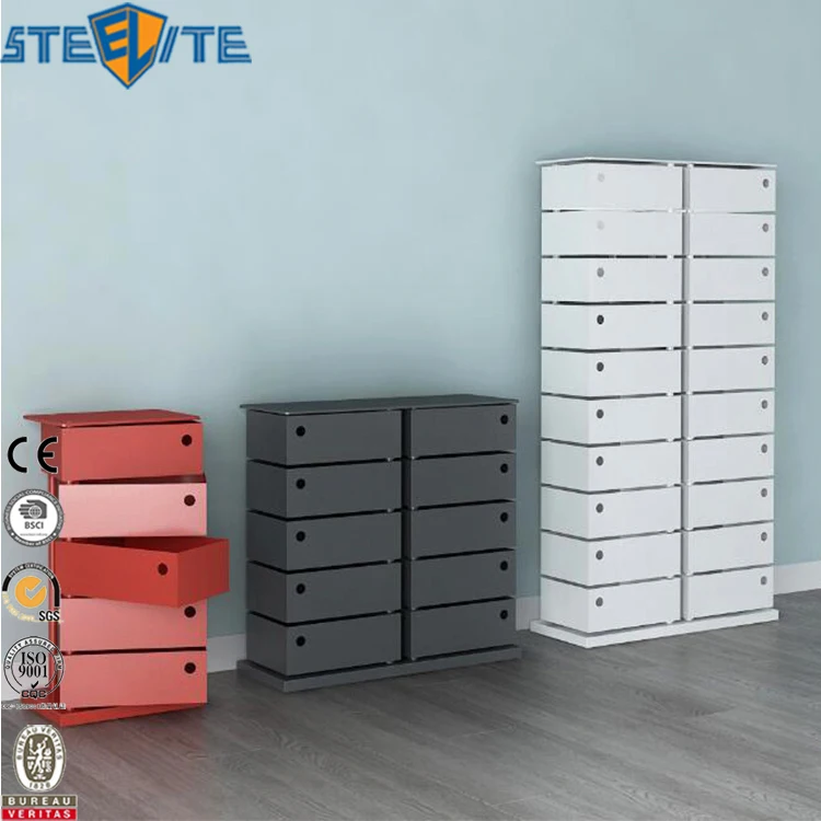 Rotatable Drawer Filing Cabinet 5 Bin Storage Tower Anthracite