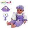 2018 New product 16 inch cotton stuffing reborn doll with baby bottle