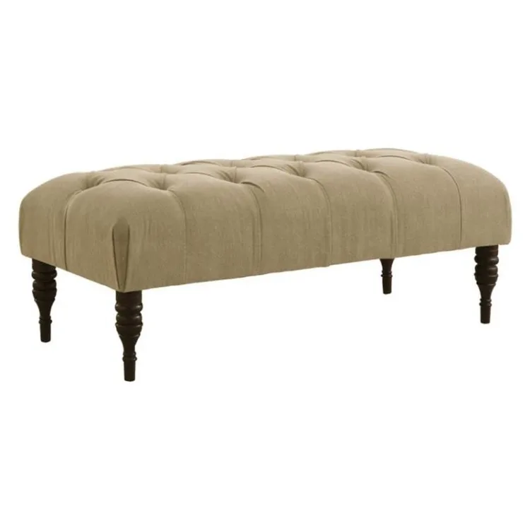 Fancy Ottoman Bench Modern Rectangular Living Room Bedroom Set/leather