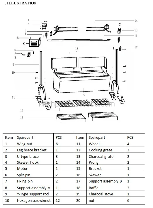 Automatic Rotating Electric Charcoal Bbq Barbecue Grill Machine Buy