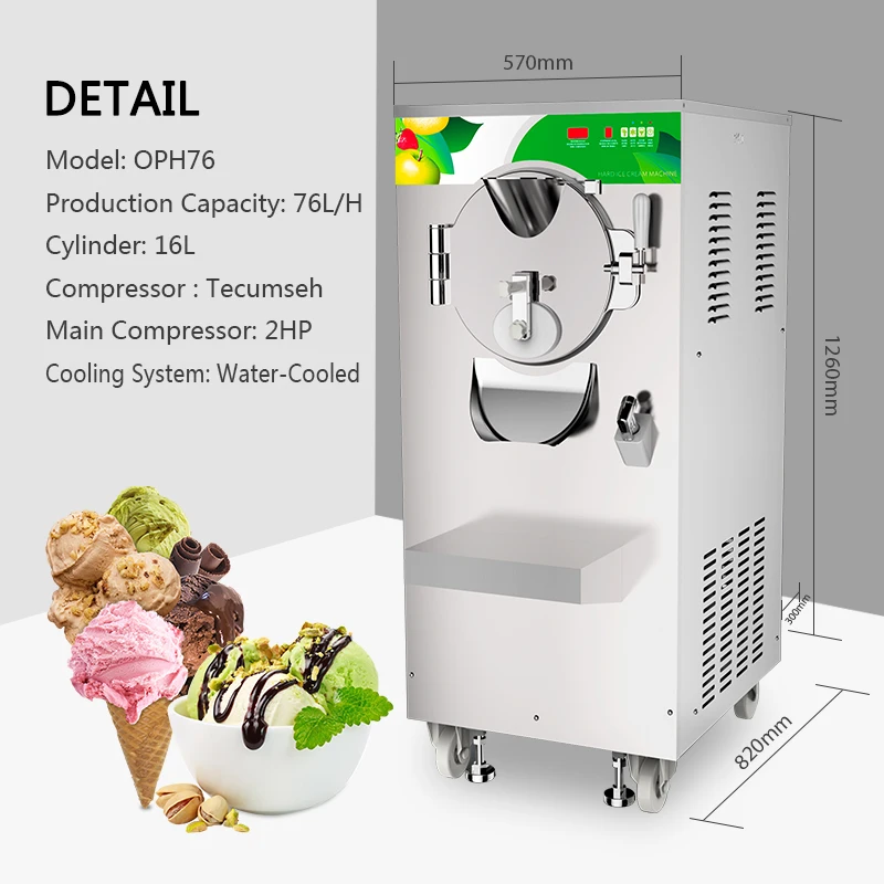 Italian Hard Ice Cream Machine For Sale Oceanpower Oph76 Gelato Machine