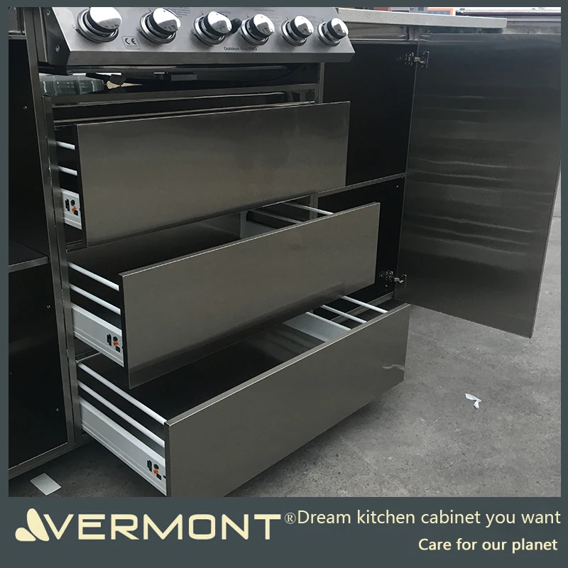 Moderne Modulare Edelstahl Küche Insel/outdoor Metall Schränke/bbq Gas