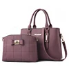 2018 Autumn wholesale handbags set fashion check handbags for women set factory direct sale women handbags set