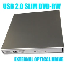 USB 2.0 Portable External Slim DVD-RW/CD-RW Burner Recorder IDE chip Optical Drive CD DVD ROM Combo Writer For Tablets PC