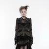 WY-822 Steampunk Womens Canvas Split Trendy Suit Stripe Long Sleeve Jacket