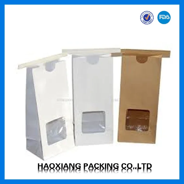 Kraft Paper Bags With Poly Pla Lined Sandwich Packaging Paper Pouches