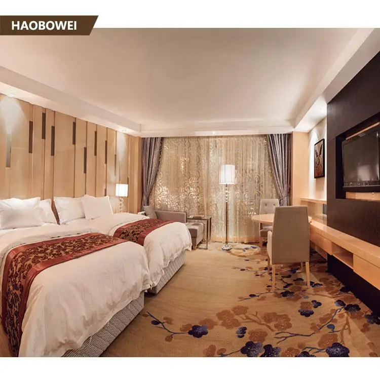 Luxury 5 Star Hotel Bed Furniture Hotel Room Bed Hotel Night Table