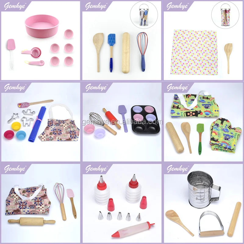 Colorful Mini Size Kids Baking Tools Set With Pvc Box Buy Kids Baking Set,Mini Baking Utensils