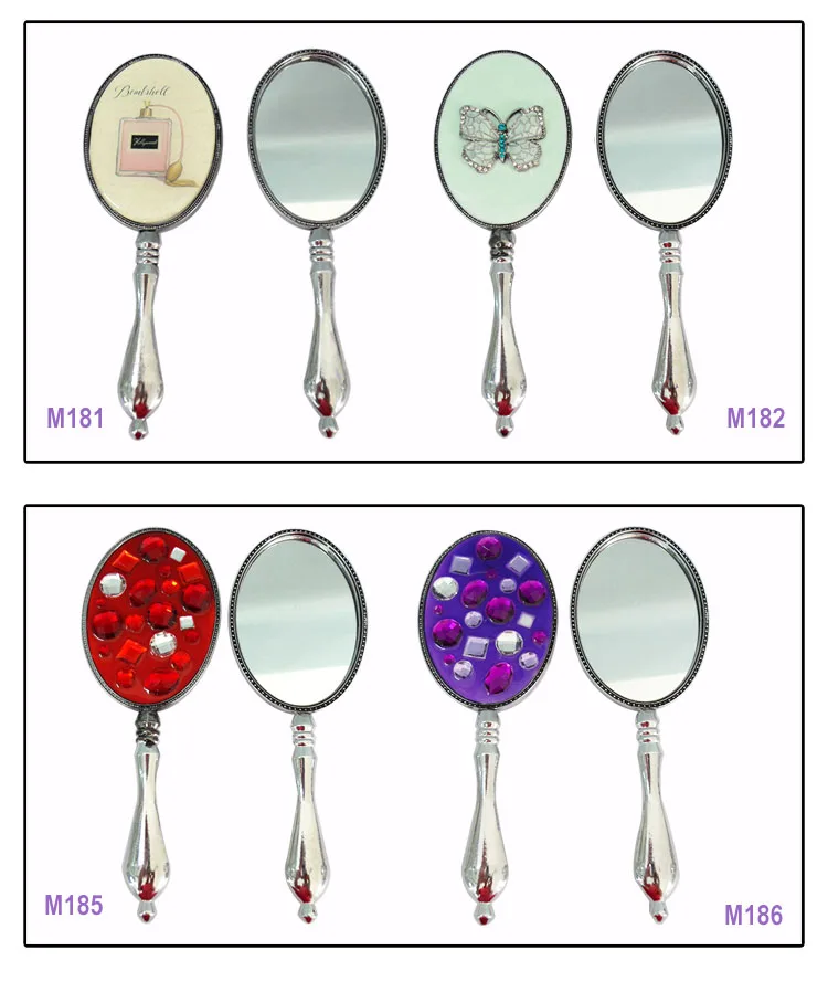 M177 Wholesale Diamond Handheld Hand Held Mirrors Buy Hand Held