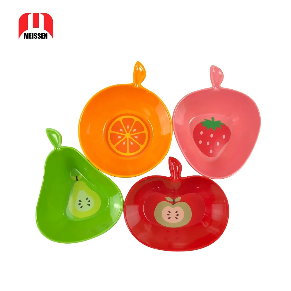 
Melamine Fruit Shape Salad Bowl by Apple Pear Orange and Strawberry 