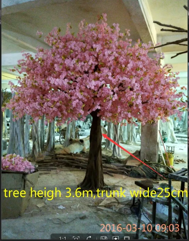 newest product plastic leaves pink wedding decoration led artificial indoor cherry blossom tree