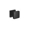 AKADA matt black door knob handle on plate for front door