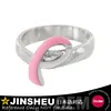 Custom cheap decorative pink breast cancer awareness ring