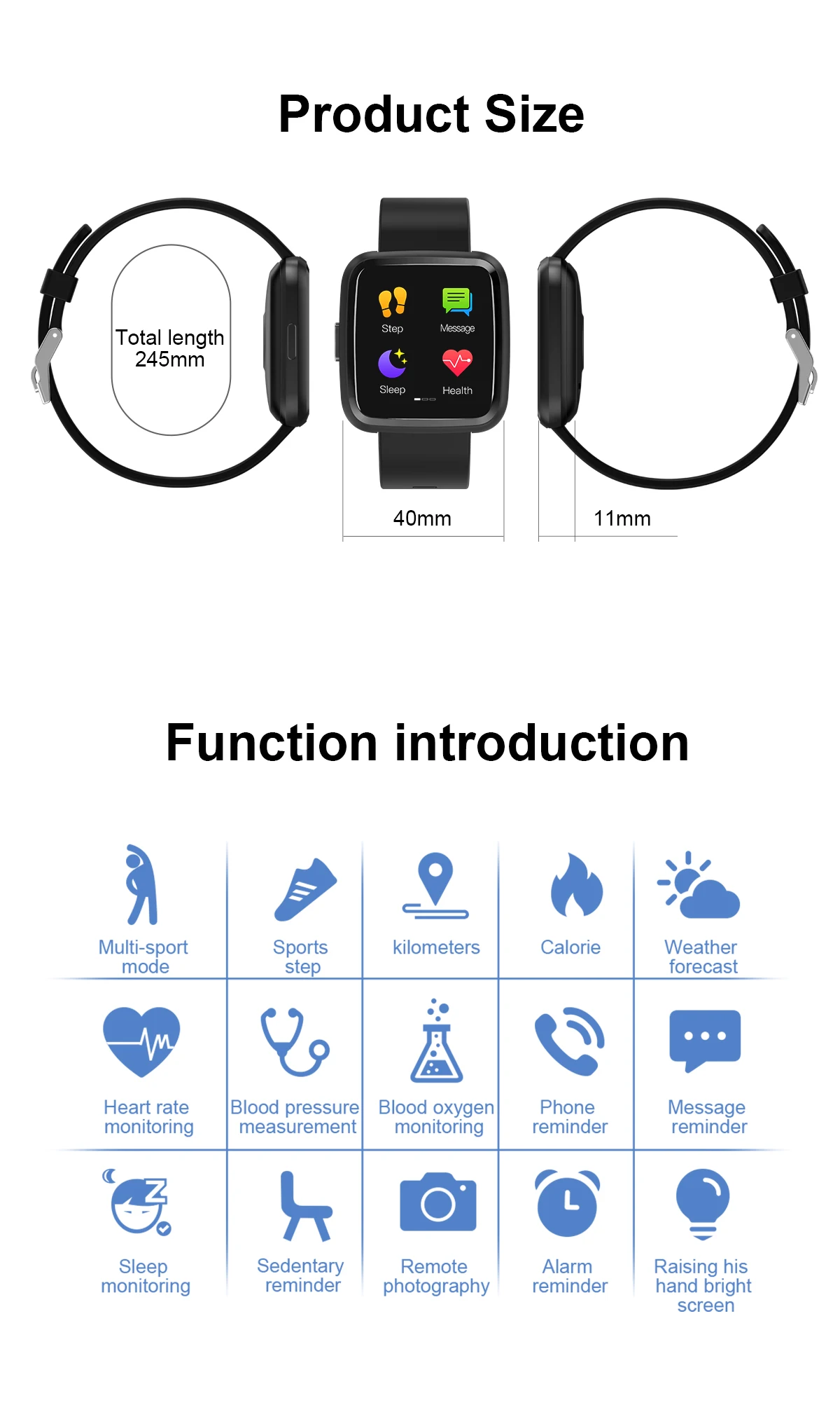 Heart Rate Monitor,Ce Rohs Smart Watch 