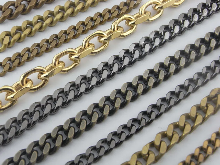 High Strength Curb Chain Colored Metal Chain Products from Dongguan