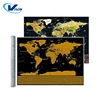 Wholesale Newest Design Travel Hard Paper World Scratch Off Map