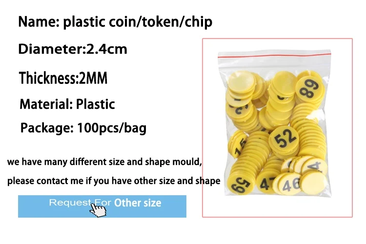 New Custom Oem 1100 Printed Plastic Number Chip Buy Plastic Number