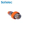 Standard grounding 10A 4pin 3 Phase IP66 straight industrial electrical male plug