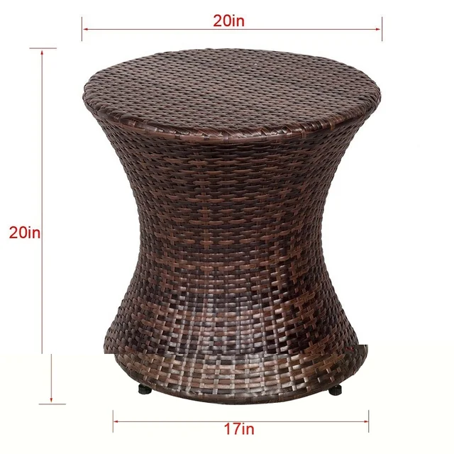 Small Outdoor Wicker Hourgl Coffee Side Table Small Outdoor Wicker Hourgl Coffee