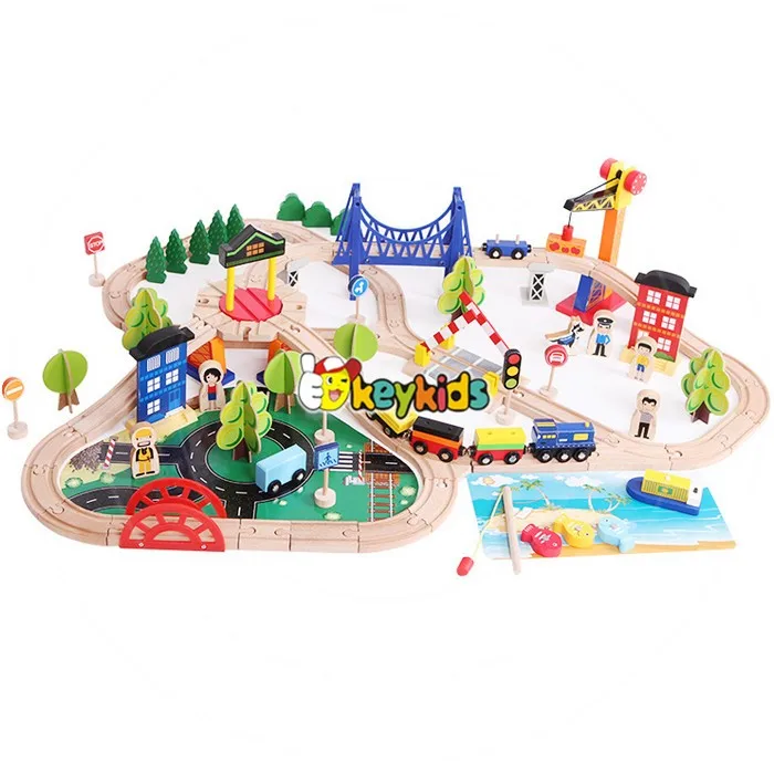 2017 Wholesale Toddlers Wooden Model Train Sets Funny Kids Wooden Model