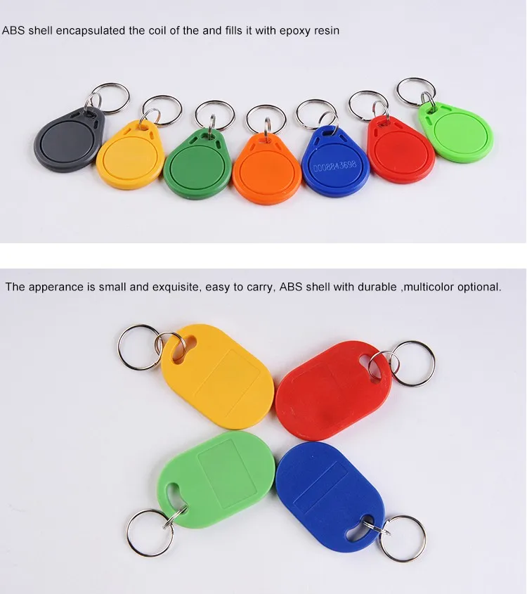 Access Control Abs Key Tags Waterproof Epoxy Leather Rfid Keyfob Em ...