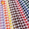 new design top quality check plain weave textiles mini matt fabric for table cloth
