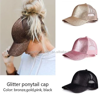 messy bun baseball cap wholesale