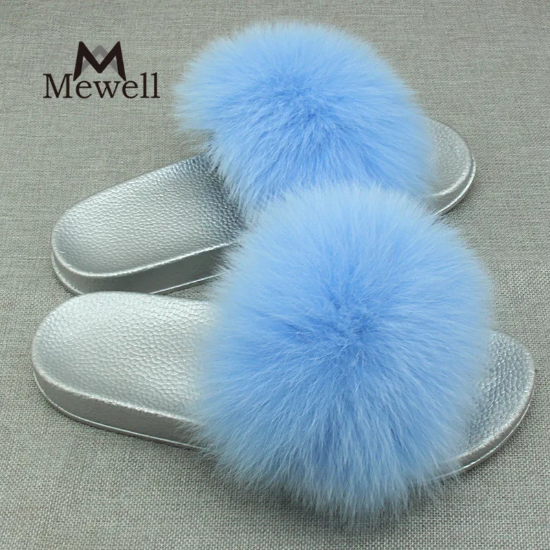 animal fur slippers