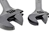 Black finish adjustable wrench spanner size 6 8 10 12 15 18 24 inch