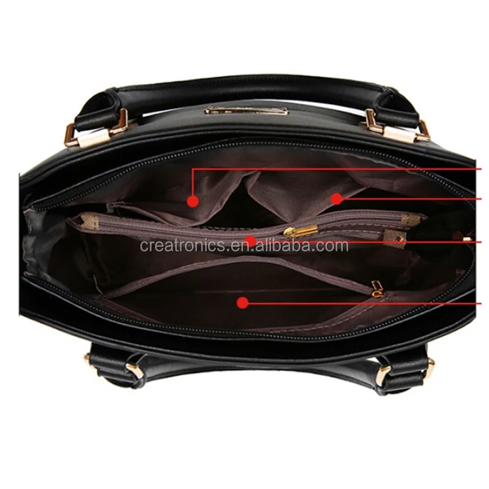 red and black designer bolsa