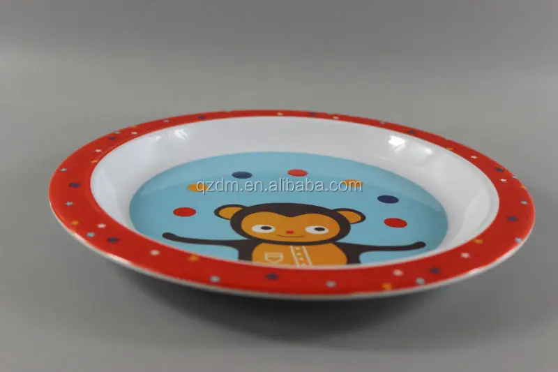 100% Melamine Kids Dinner Plate Lunch Plate Unbreakable