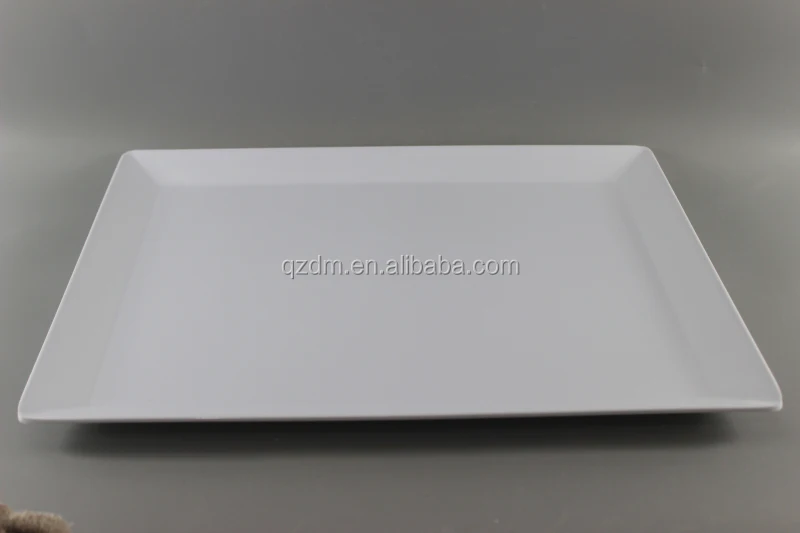 White Melamine SevringTray Plastic big plate for Hotel