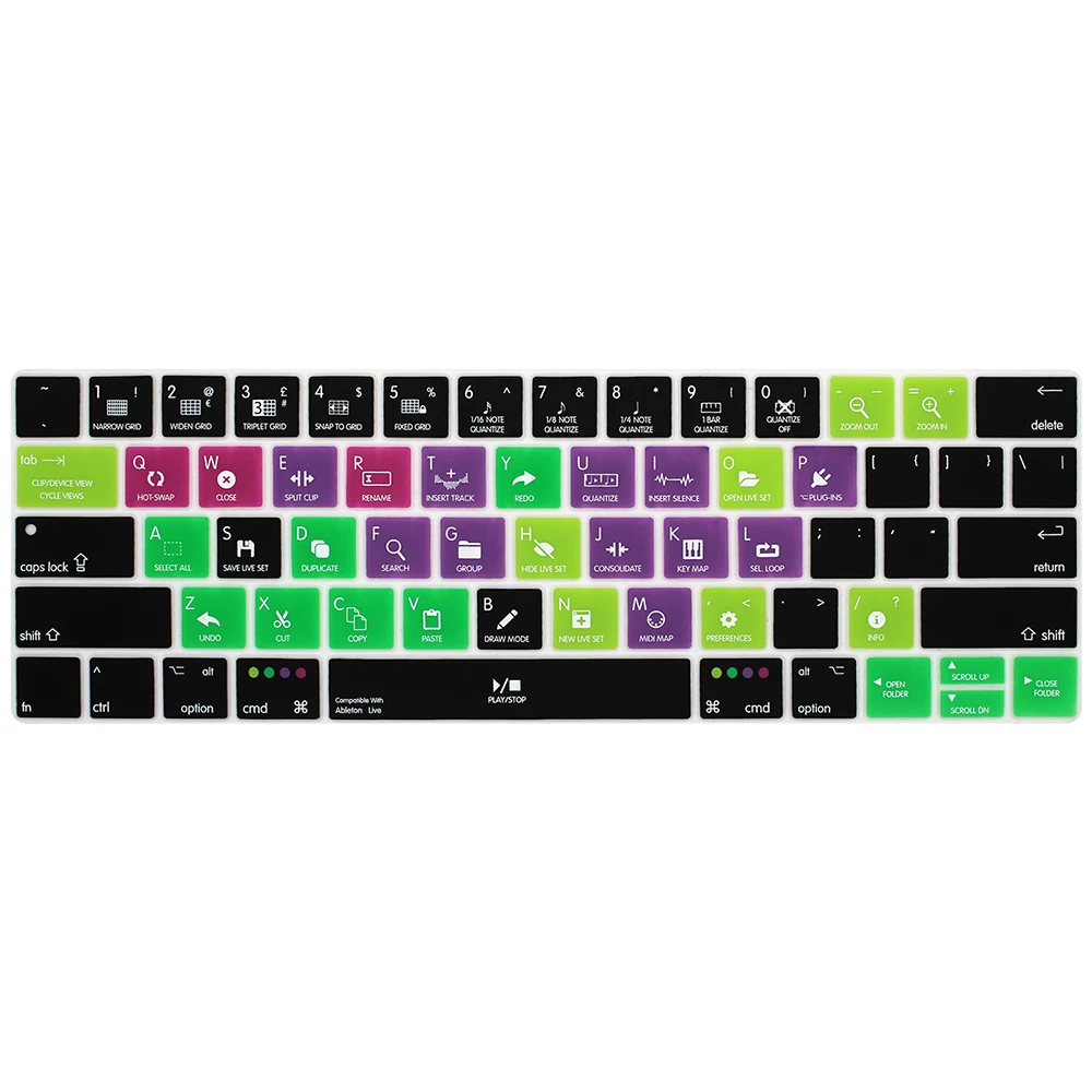 Ableton Live 10 Keyboard Shortcuts Keyboard Cover For Macbook Pro ...