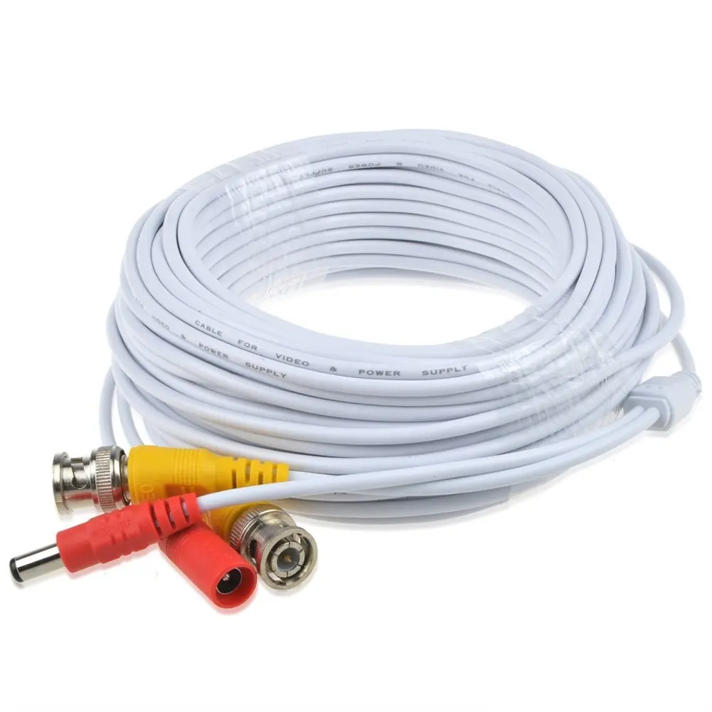 50ft Security Camera Video Audio Power BNC RCA Cable CCTV DVR Surveillance wire