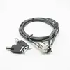 hotsale lock zinc alloy tool lanyard steel cable laptop pc safe lock with keys