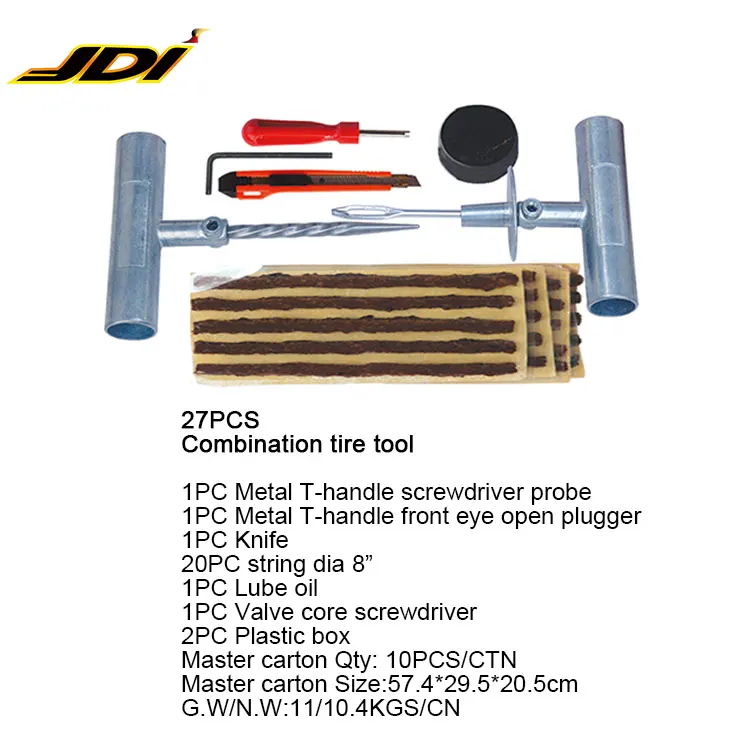 JDI-Q43 robuste Pneu outil de réparation kit 27 pièces