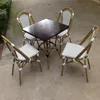 modern design metal dining table and chair
