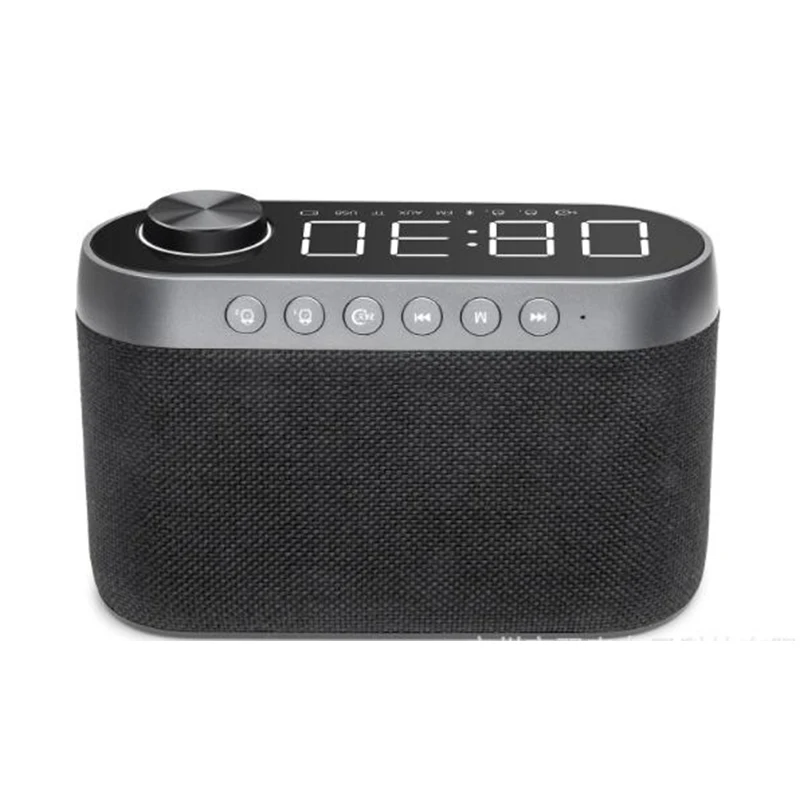 OEM New Creative outdoor fabric Alarm Clock portable mini speaker Display wireless speaker - ANKUX.COM