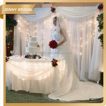 Bck008 New Hot Popular Fancy Chiffon Custom Backdrop Wedding