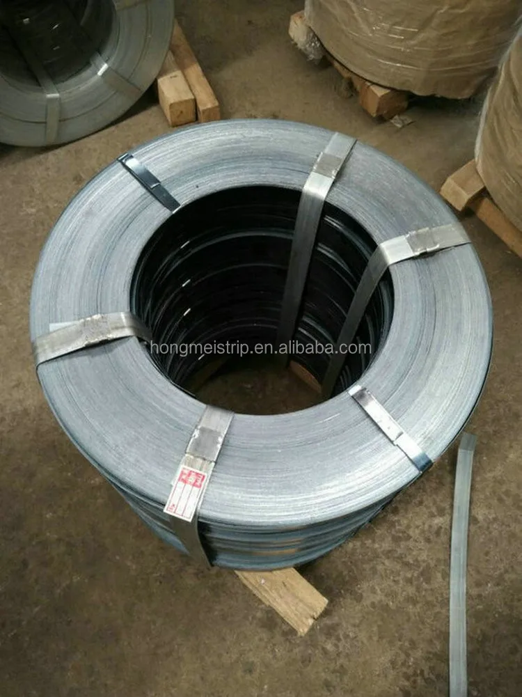 Tianjin supply export quality steel strapping coil blue steel packing strip Q235 factory