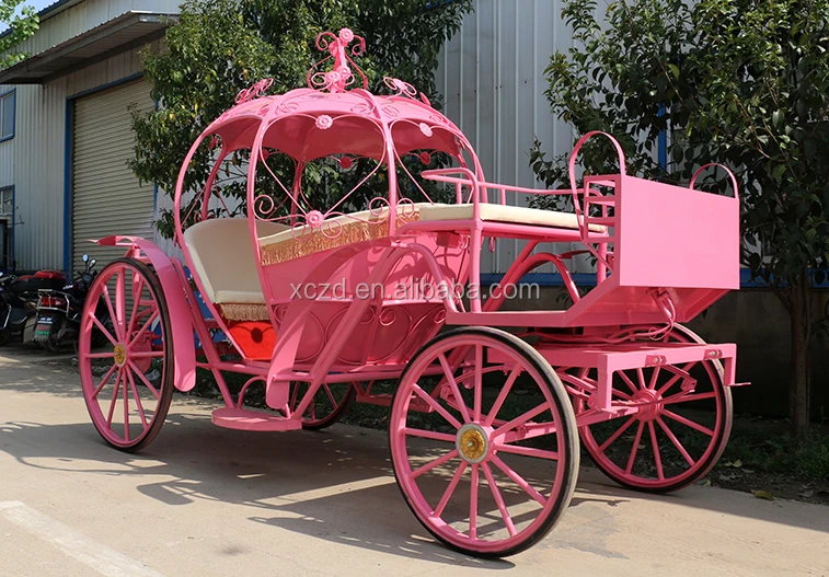 High Quality Personality pink pumpkin carriage /Cinderella Horse Drawn Carriage for sale.jpg