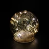 New Glass Product with LED Lights for home decorations / Spherical glass ornament with vertical stripes
