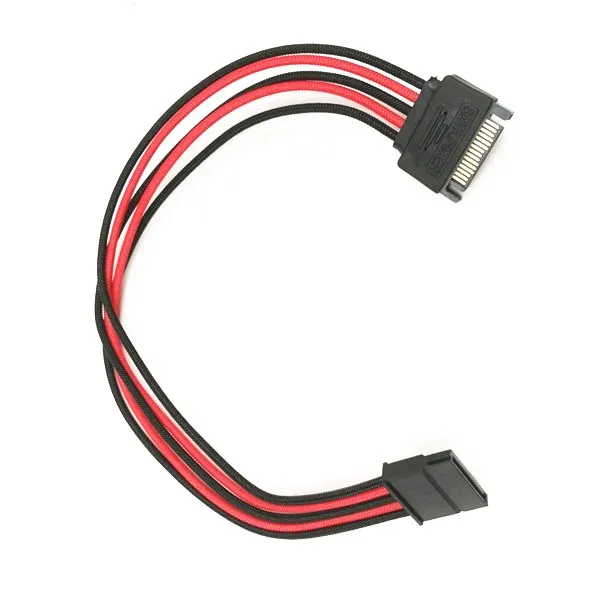 Multicolor sleeved molex 5pin to SATA 15pin computer power extension cable - ANKUX.COM