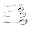 Food grade 410 stainless steel serving spoon and fork with long handle