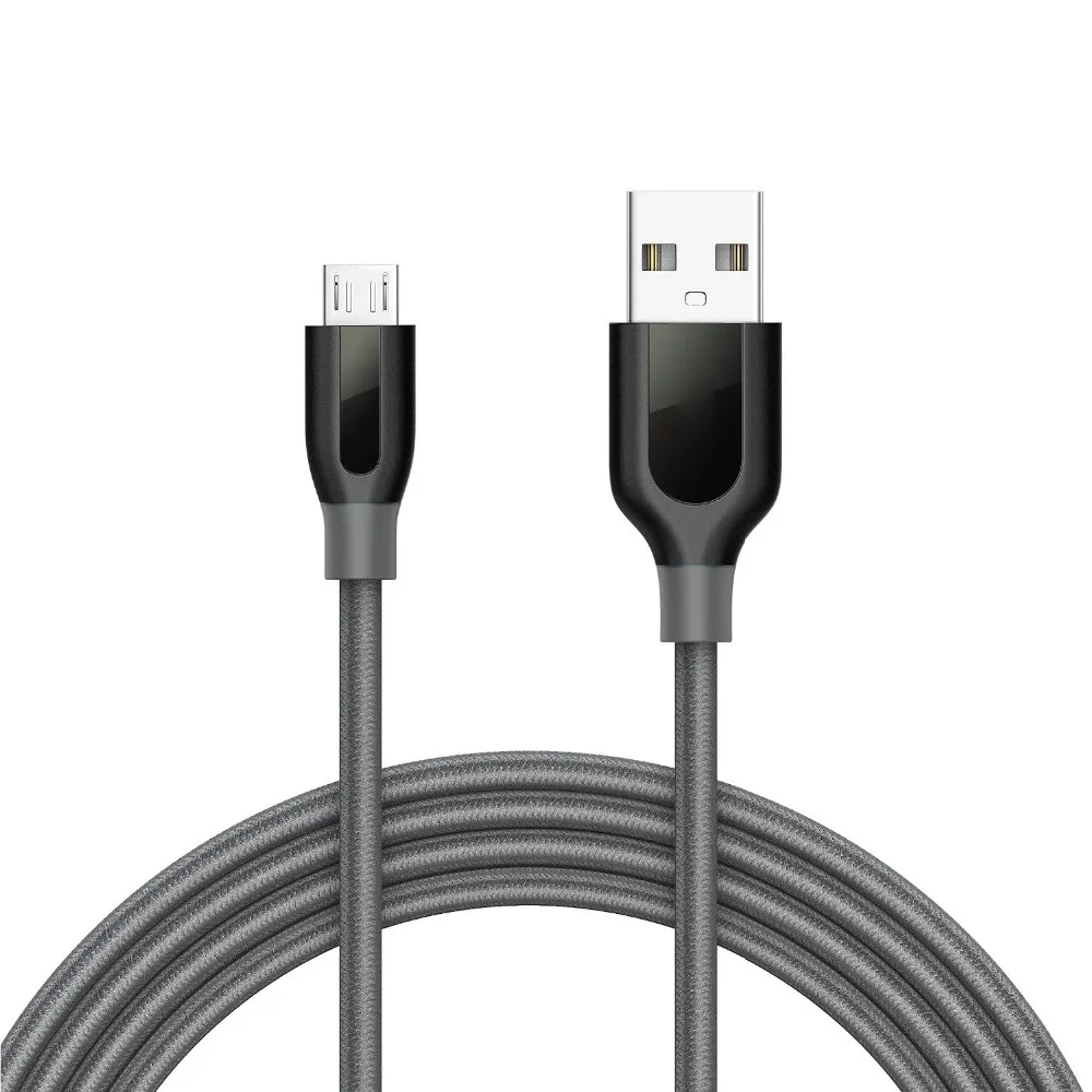 Newest branded design Powerline, USB A to Micro USB Braided cable for samsung S6