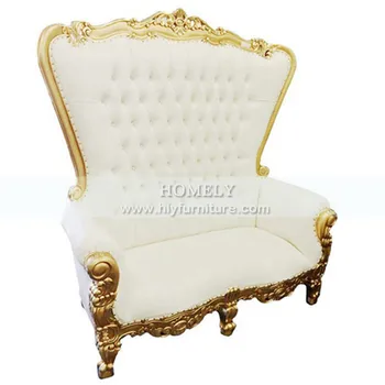 Al Luxury Royal High Back Gold Antique Queen Wedding Y Sofa Al Luxury Royal High Back Gold Antique Queen Wedding Y Sofa Wooden Bride And Groom Double