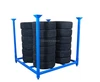Folding stack rack for tire storage